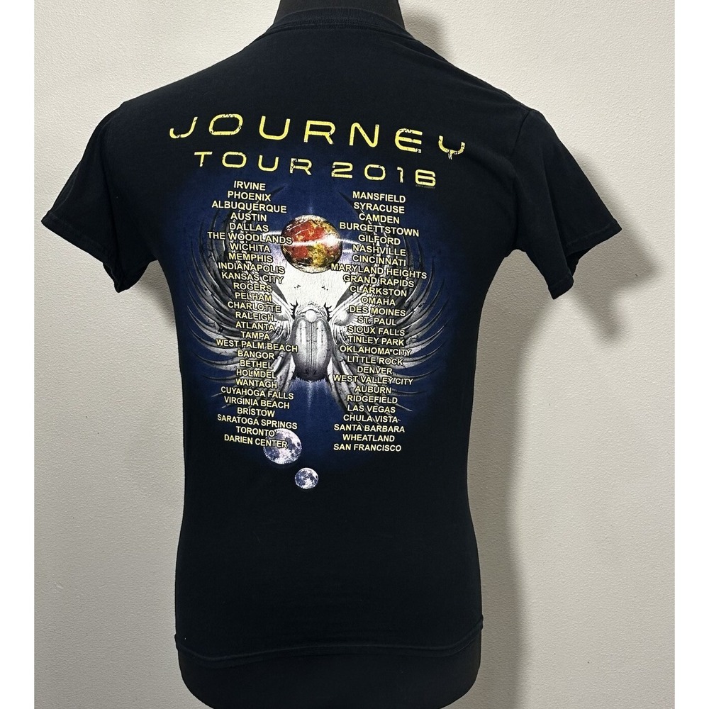 Journey 2016 Concert Tour Double Sided‎ Sz S Black T Shirt with Unopened CD - Picture 3 of 12